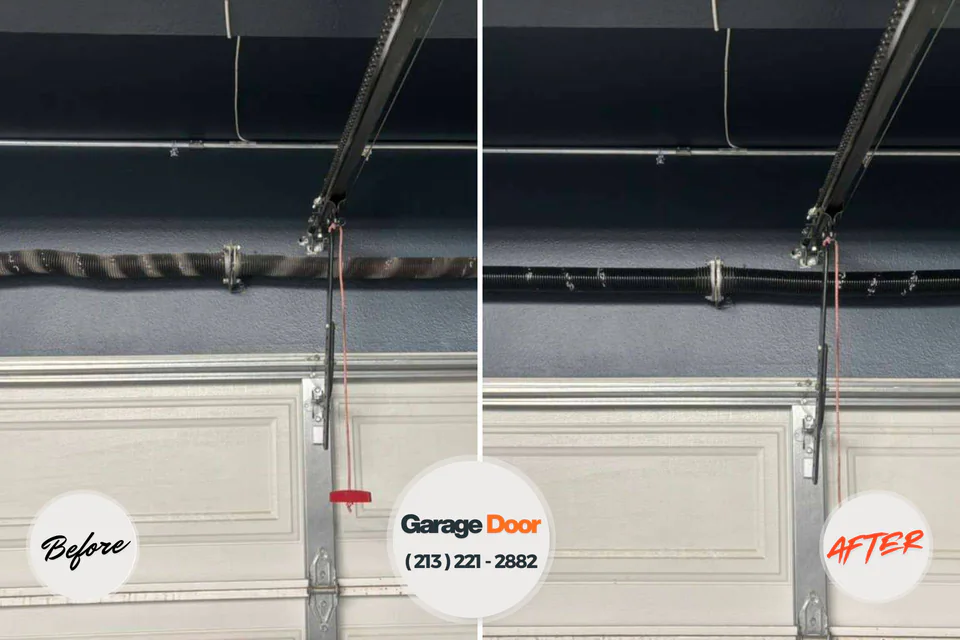 Before and after: garage door repair Reidsville, GA